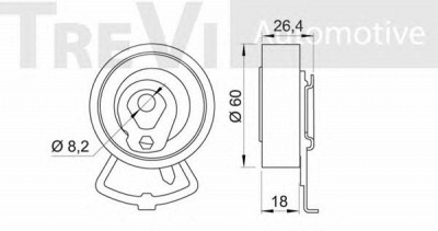 TREVI AUTOMOTIVE td1269 -  Натяжной ролик, ремень ГРМ